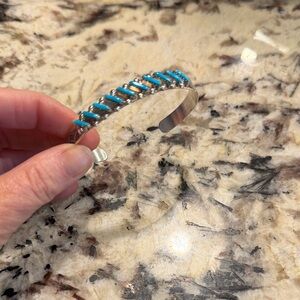 Silver and Turquoise Women's Bracelet